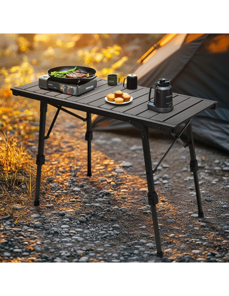 Mesa de Camping Plegable GRILL FORCE 89x40 cm Aluminio Ajustable Mesa de Camping Plegable GRILL FORCE 89x40 cm Aluminio Ajustable