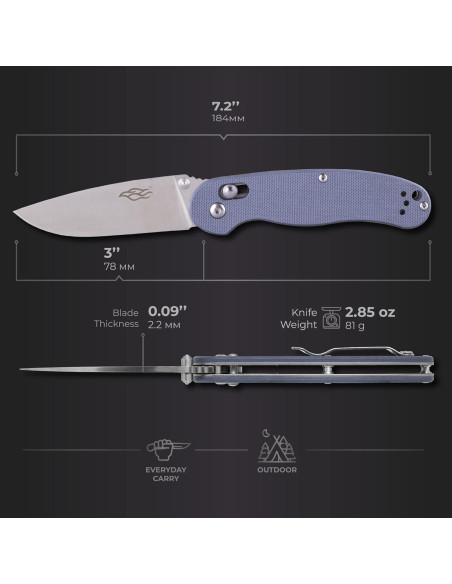 Cuchillo Plegable Firebird Ganzo FB727S-GY Acero 440C Gris Cuchillo Plegable Firebird Ganzo FB727S-GY Acero 440C Gris