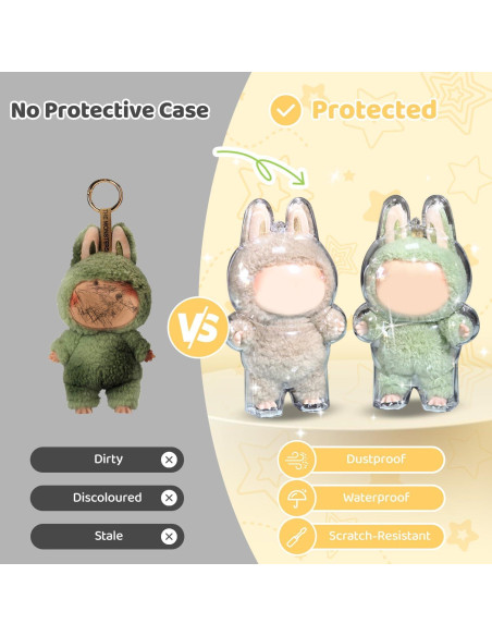 Funda Protectora LABUBU Acrílico Transparente 18x10x12cm Funda Protectora LABUBU Acrílico Transparente 18x10x12cm