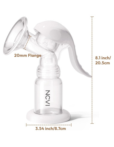 Bomba de Pecho Manual NCVI 20mm Silicona Suave 4oz Libre BPA