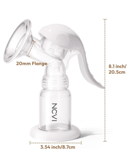 Bomba de Pecho Manual NCVI 20mm Silicona Suave 4oz Libre BPA Bomba de Pecho Manual NCVI 20mm Silicona Suave 4oz Libre BPA