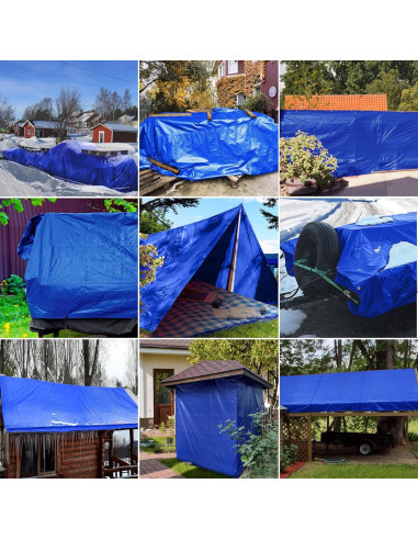 Lona Impermeable STARPYNG 7 Mil Azul 1.83x2.44m Reforzada