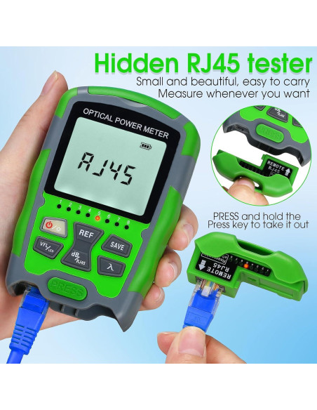 Medidor de Potencia Óptica BAOSHLA OPM/VFL 15KM -70 a +10dBm Medidor de Potencia Óptica BAOSHLA OPM/VFL 15KM -70 a +10dBm