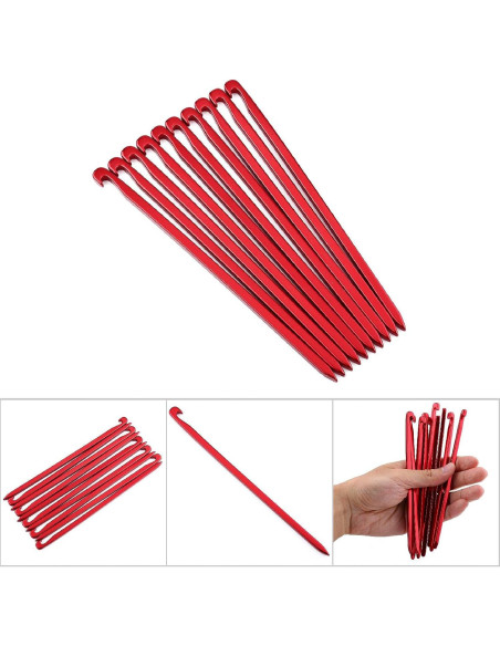 Estacas de Tienda de Aluminio Big Agnes 16cm 10Pcs Rojo Estacas de Tienda de Aluminio Big Agnes 16cm 10Pcs Rojo