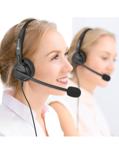 Auricular Arama A600Y1 con Micrófono Cancelador de Ruido RJ9