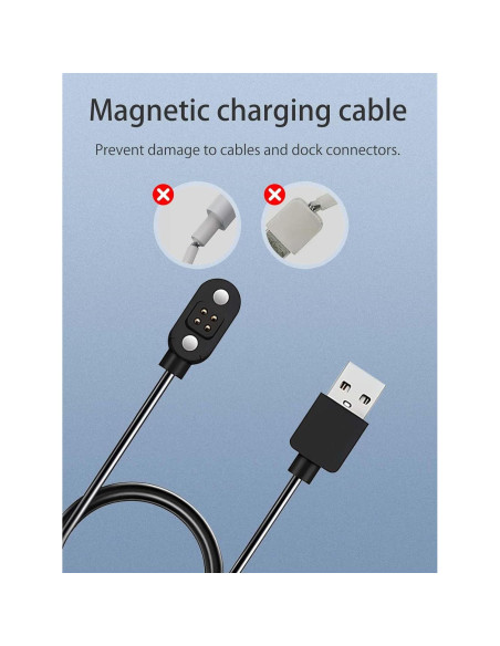 Cargador Magnético para Auriculares Tayogo W26 - 60cm USB Cargador Magnético para Auriculares Tayogo W26 - 60cm USB