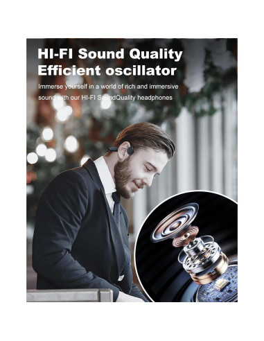 Auriculares de Conducción Ósea FEICO 32GB MP3 Impermeables IP68