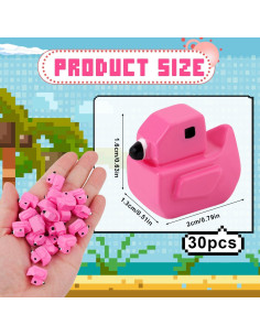 30 Mini Patos Flamingo de Resina para Decoración DIY 2