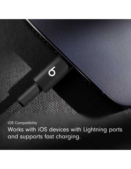 Cable USB-C a Lightning Beats 1.5 m Carga Rápida Trenzado Cable USB-C a Lightning Beats 1.5 m Carga Rápida Trenzado