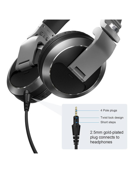 Cable de Auriculares DJ Lusgawer 2.5mm a 3.5mm con Adaptador Cable de Auriculares DJ Lusgawer 2.5mm a 3.5mm con Adaptador