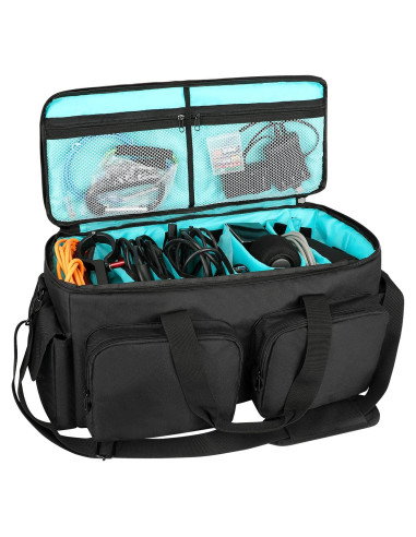 Bolsa de Cables DJ Saviour Azul - Acolchada y Ajustable