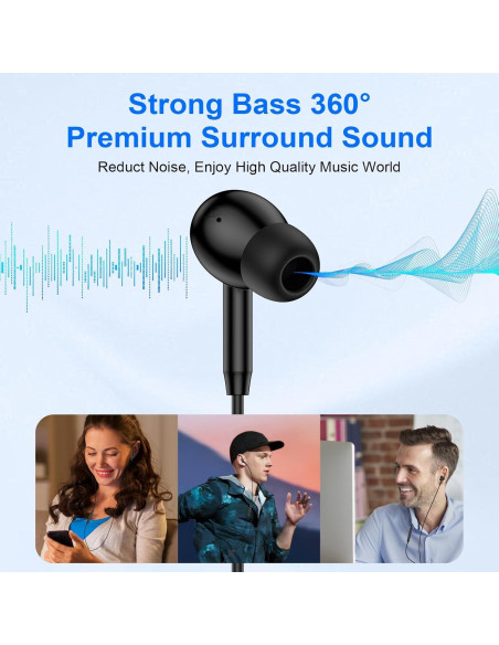 Auriculares In-Ear USB C Samsung A16 A17 A36 S25 Ultra 4 pies Auriculares In-Ear USB C Samsung A16 A17 A36 S25 Ultra 4 pies