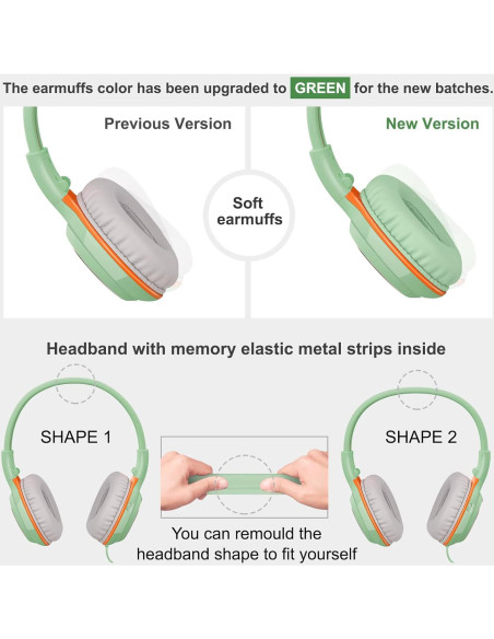 Auriculares SIMOLIO para Niños con Micrófono y Volumen Seguro Auriculares SIMOLIO para Niños con Micrófono y Volumen Seguro