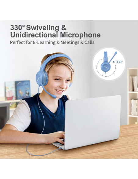 Auriculares SIMOLIO para Niños con Micrófono y Volumen Seguro Auriculares SIMOLIO para Niños con Micrófono y Volumen Seguro