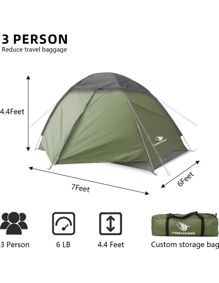 Tienda de Mochilero Arctic Lemmings 3 Personas Impermeable Tienda de Mochilero Arctic Lemmings 3 Personas Impermeable