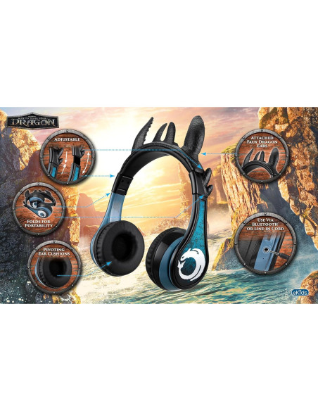 Auriculares Bluetooth eKids Toothless TD-B52 con micrófono Auriculares Bluetooth eKids Toothless TD-B52 con micrófono