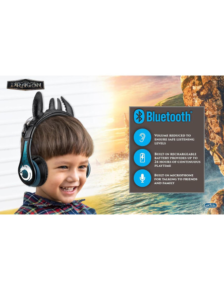 Auriculares Bluetooth eKids Toothless TD-B52 con micrófono Auriculares Bluetooth eKids Toothless TD-B52 con micrófono