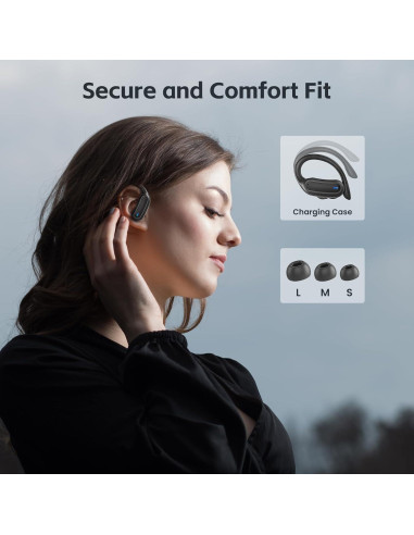Auriculares Inalámbricos TRAUSI i27 Bluetooth 5.4 IPX7 Negro