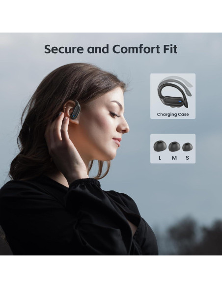 Auriculares Inalámbricos TRAUSI i27 Bluetooth 5.4 IPX7 Negro Auriculares Inalámbricos TRAUSI i27 Bluetooth 5.4 IPX7 Negro