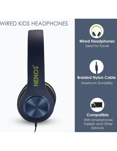 Auriculares NENOS para Niños Volumen Limitado Plegables Lima