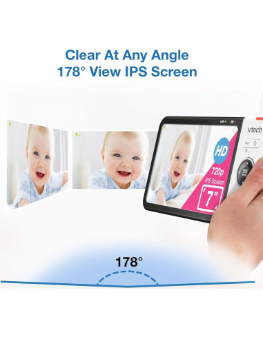 Monitor para Bebés VTech VM919-2HD 7" HD 720p 2 Cámaras
