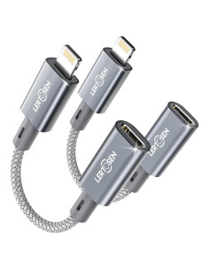 Adaptadores USB C a Lightning Lertosen 27W - Paquete de 2