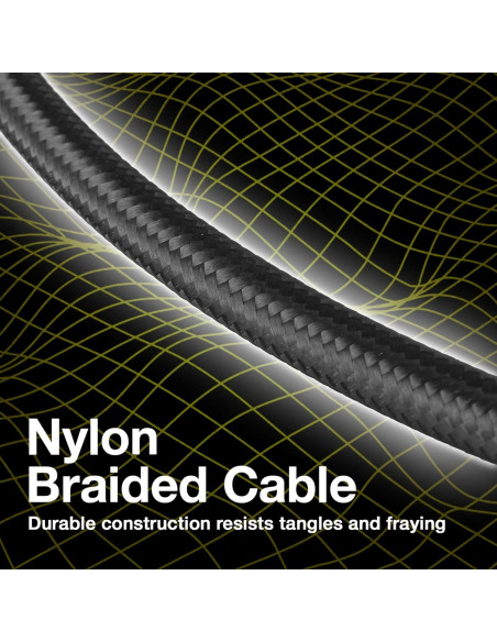 Cable Thunderbolt 5.0 BoxWave 1.52m Magnético Nylon Negro Cable Thunderbolt 5.0 BoxWave 1.52m Magnético Nylon Negro
