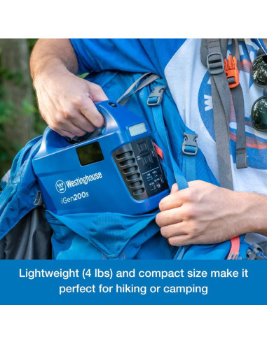 Generador Solar Portátil Westinghouse iGen200s 300W + Linterna LED