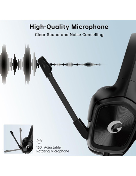 Auriculares Gaming Rumoon CM7008 con Micrófono, 40mm, Negro Auriculares Gaming Rumoon CM7008 con Micrófono, 40mm, Negro