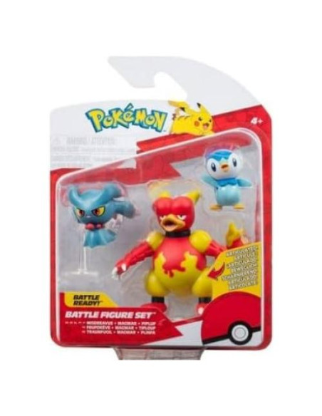 Conjunto de Figuras de Batalla Pokémon Jazwares 3 Piezas Conjunto de Figuras de Batalla Pokémon Jazwares 3 Piezas