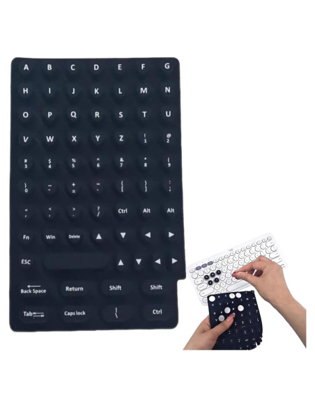 Pegatinas de Teclado SJWOW para Uñas Largas - Corazón Negro Pegatinas de Teclado SJWOW para Uñas Largas - Corazón Negro
