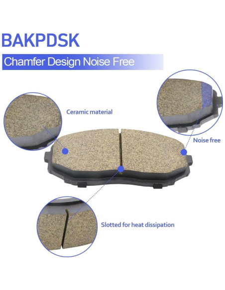 Pastillas de Freno Cerámicas BAKPDSK D1324 D1391 8 Piezas Pastillas de Freno Cerámicas BAKPDSK D1324 D1391 8 Piezas
