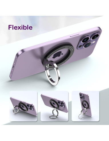 Soporte de Anillo Magnético HSDYES para Teléfono - Negro
