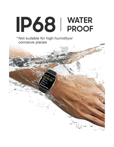 Reloj Inteligente TOOBUR IDW26 1.83" Fitness IP68 Negro Plata Reloj Inteligente TOOBUR IDW26 1.83" Fitness IP68 Negro Plata
