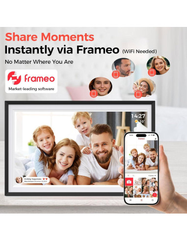 Marco de Fotos Digital Frameo 15.6" 32GB Pantalla IPS HD