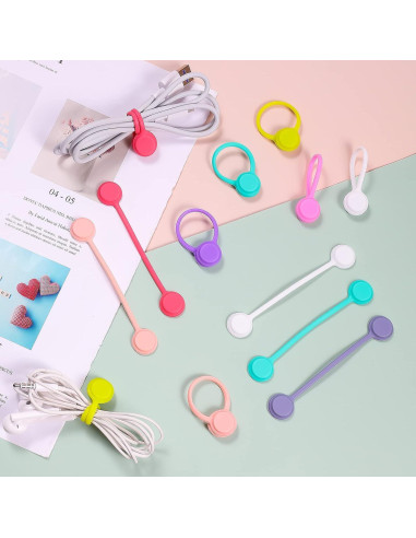 Clips Magnéticos de Silicona LUTER 16 Piezas 8 Colores