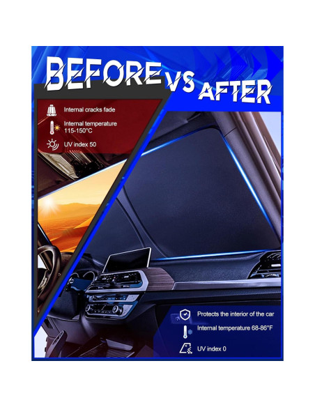 Protector Solar Parabrisas VAWIT para Toyota Land Cruiser 2024 2025 Protector Solar Parabrisas VAWIT para Toyota Land Cruiser 2024 2025