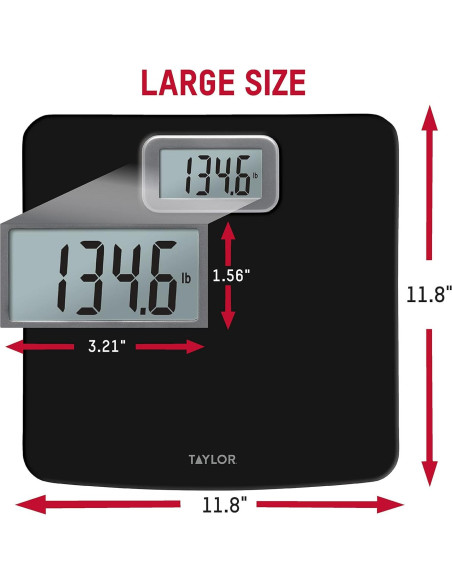 Báscula Digital Taylor Antimicrobiana 181.44 kg Negra Báscula Digital Taylor Antimicrobiana 181.44 kg Negra
