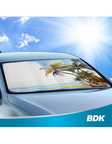 Sombra Solar Parabrisas BDK AS-601 Isla Tropical 147x69cm