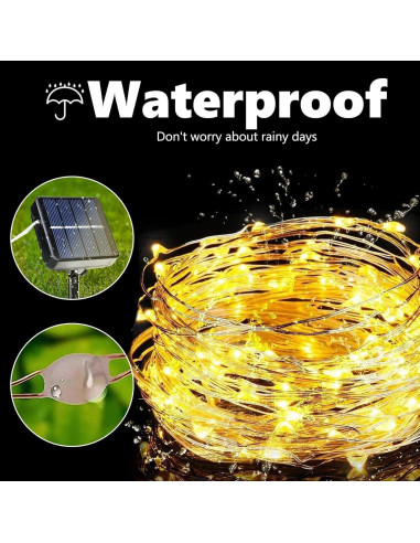 Luces de Cuerda Solares Lomotech 20m 200LED Impermeables