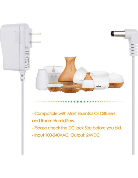 Cable de Alimentación 24V CC PLUSPOE 183 cm para Difusores Cable de Alimentación 24V CC PLUSPOE 183 cm para Difusores