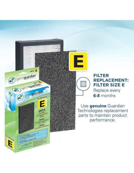 Purificador de Aire GermGuardian AC4150BLCA con Filtro HEPA y Luz UV-C Purificador de Aire GermGuardian AC4150BLCA con Filtro HEPA y Luz UV-C