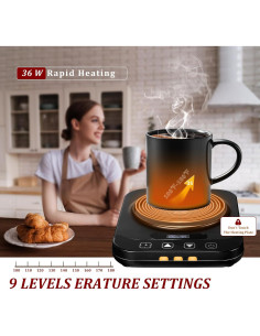 Calentador de Tazas LOUVERTOIL 36W con Temporizador y Apagado Automático 2