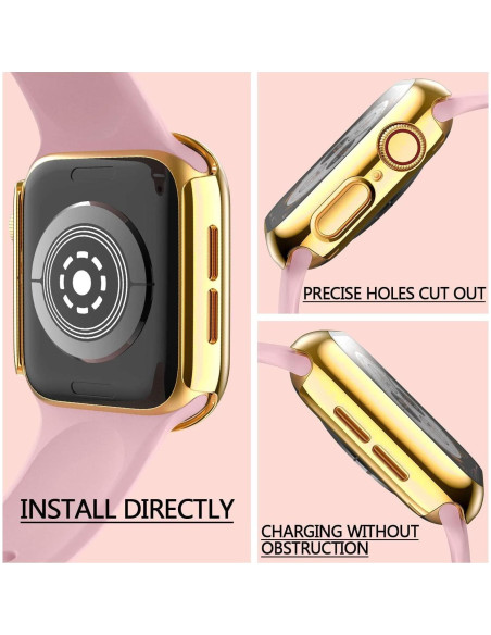 Funda Dura HANKN para Apple Watch Series 10 42mm Oro Funda Dura HANKN para Apple Watch Series 10 42mm Oro