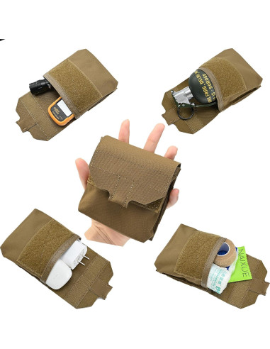 Bolsa Utilitaria Mini Molle SABADO Marrón Coyote 10x10cm