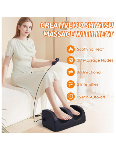 Masajeador eléctrico de pies NCONCO con calor y shiatsu