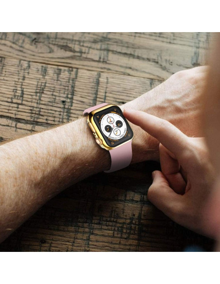 Funda Dura HANKN para Apple Watch Series 10 42mm Oro Funda Dura HANKN para Apple Watch Series 10 42mm Oro