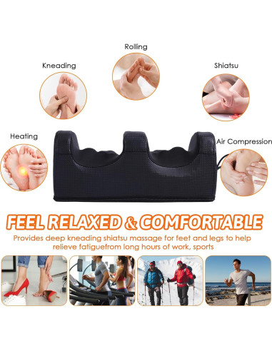 Masajeador eléctrico de pies NCONCO con calor y shiatsu