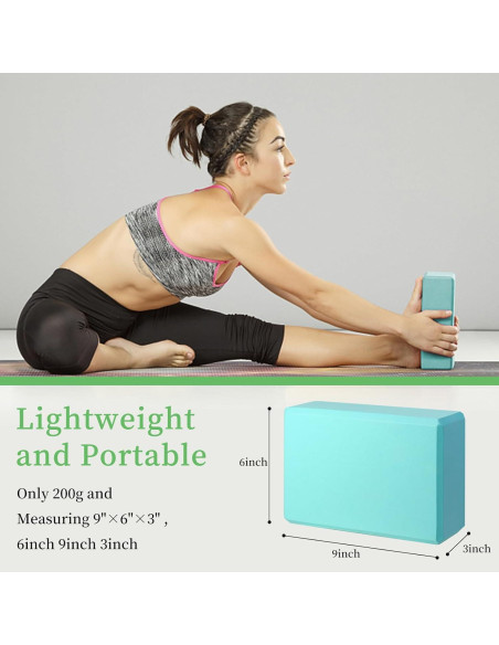 Bloques de Yoga SUOMMO 2 Pack EVA Antideslizantes 22.86x15.24x10.16cm Bloques de Yoga SUOMMO 2 Pack EVA Antideslizantes 22.86x15.24x10.16cm