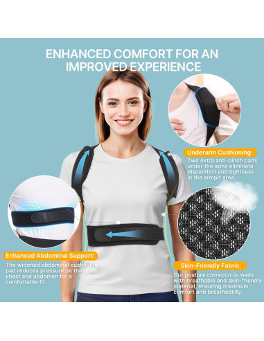 Corrector de Postura Fit Geno Ajustable para Pequeños - Alivio Dolor Espalda
